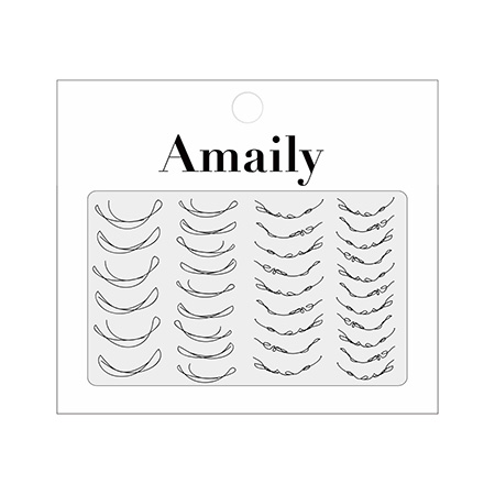 Amaily 네일씰 No.8-19 프렌치라인(블랙)