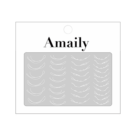Amaily 네일씰 No.8-20 프렌치라인(화이트)