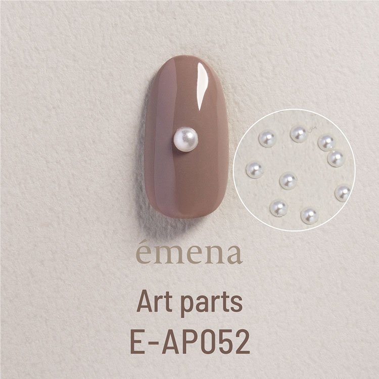 에메나 아트파츠 반구 펄 크림 3mm 100個 E-AP052